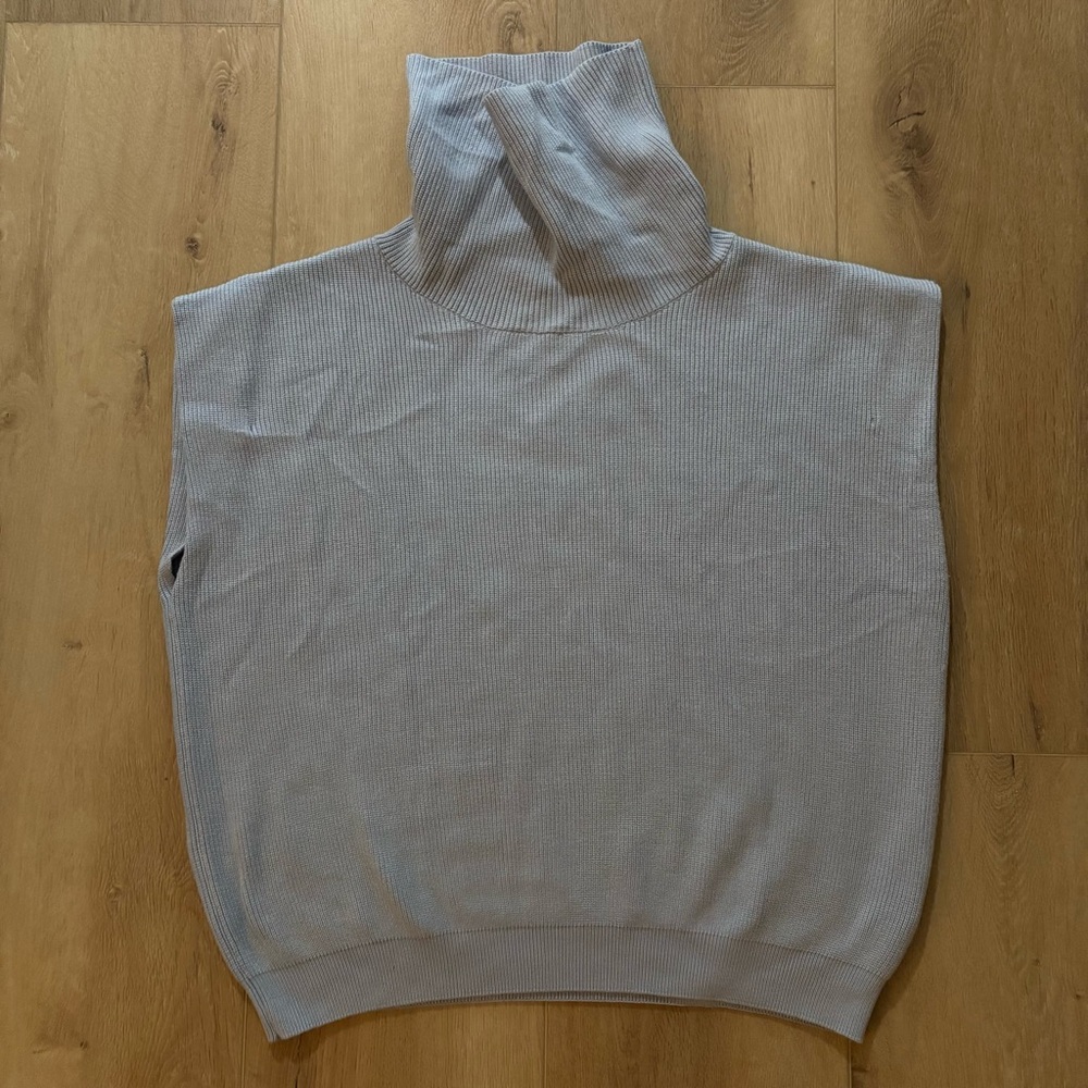 Maeve Light Blue Turtleneck Sweater Vest